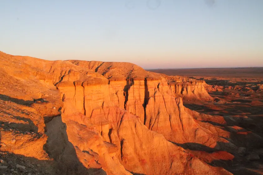 Glowing red canyon walls